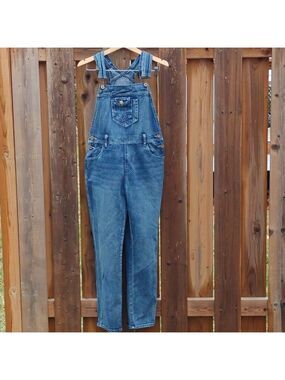 Anna-Kaci California Premium Denim Oversized Overalls Women's Size Small POCKETS